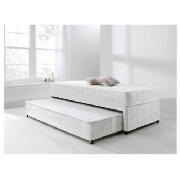 Single Guest Bed Divan Set Low Trundle Damask