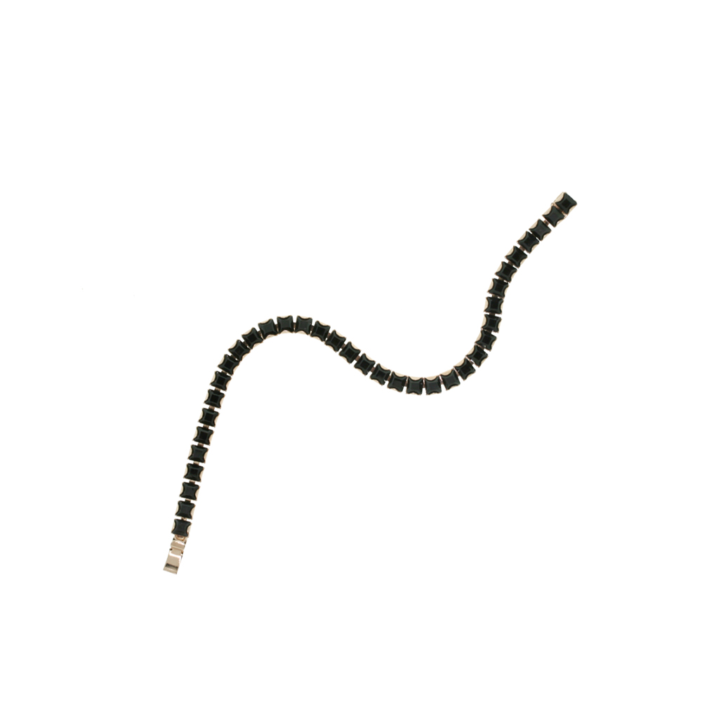 Single Rhinestone Wristlet - Rose Gold