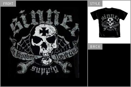 (Sinner Skull) T-shirt sin_MTS-016-BLK