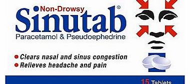 Sinutab Non-Drowsy - 15 tablets 10033035