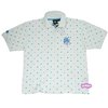 Polka Dot Pique Polo Shirt (White)