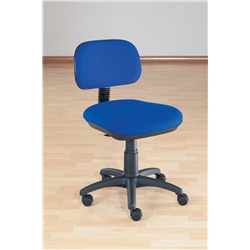Blue Typist Chair. Adjustable Seat Height, Back