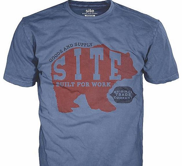 Site Bear T-Shirt Blue Large 42-45`` Chest 69820