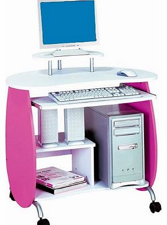 SixBros. Office SixBros. Childrens Desk - Computer Desk - PC Workstation - Pink-White - Q-203A/72