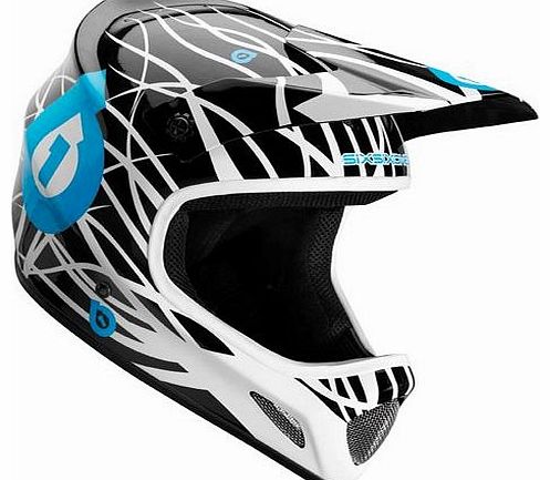  Evo Wired Unisex Full Face MTB Helmet - Black/Cyan, Medium