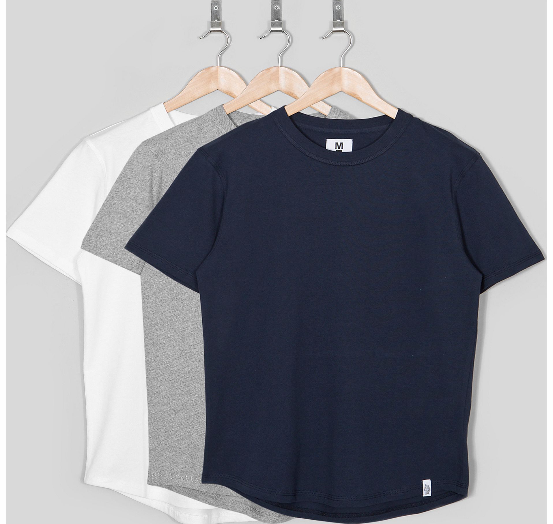 size? Basics Curved Hem T-Shirt (3 Pack)