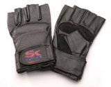 SK Leather Gloves with Wraparound Wrist Support
