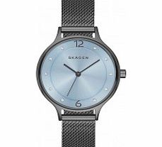 Skagen Ladies Anita Grey Mesh Strap Watch