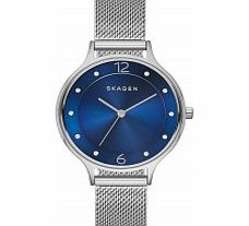 Skagen Ladies Anita Silver Mesh Strap Watch