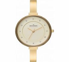 Skagen Ladies Gitte Gold Tone Bangle Watch