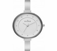 Skagen Ladies Gitte Silver Tone Steel Bangle Watch