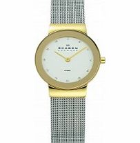 Skagen Ladies Klassik White Silver Mesh Watch