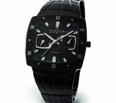 Skagen Ladies Links Black Steel Watch