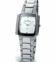 Skagen Ladies Links Crystals Silver Glitz Watch