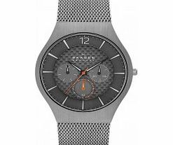 Skagen Mens Grenen Grey Mesh Watch