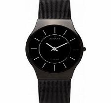 Skagen Mens Klassik Black Mesh Watch