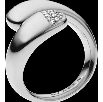 Skagen Pebble Crystal Ring - Ring Size M.5