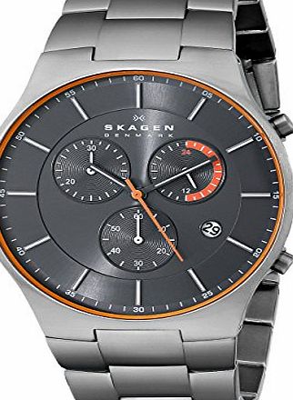 Skagen SKW6076 Mens Denmark Balder Aktiv Grey Dial Titanium Bracelet Chronograph Watch