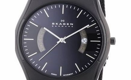 Skagen Stainless Steel Black Label Mens Quartz Watch with Black Dial Analogue Display and Black Stainless Steel Strap 902XLSBB