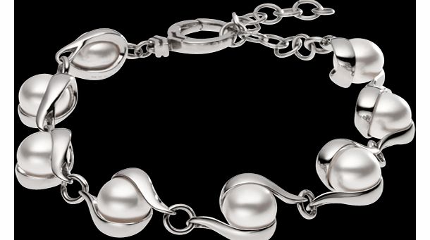Skagen Steel Sea Austrian Pearl Bracelet