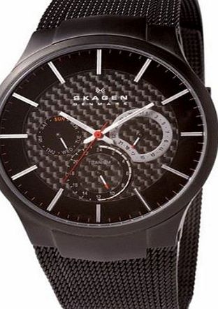 Titanimum White Label Mens Quartz Watch with Black Dial Analogue Display and Black Titanium Strap 809XLTBB