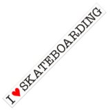I Love Skateboarding Sticker
