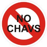 No Chavs Skateboard Sticker