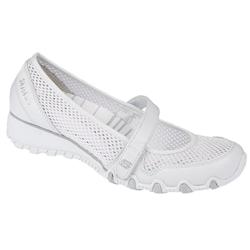 Female Sassie Fanfare Leather/Textile Upper Textile Lining Casual Shoes in Natural, White