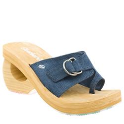 Skechers Female Spirals D Ring Fabric Upper Flat Sandals in Navy