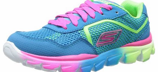Skechers Girls Go Run Ride Lace-Up Flats 80685L Blue/Multi 2 UK Child, 35 EU