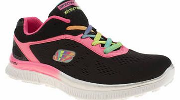 kids skechers black & pink skech appeal girls