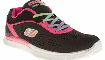 kids skechers black & pink skech appeal