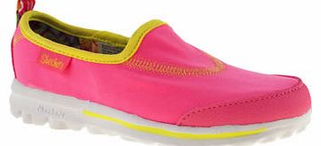 kids skechers pink gowalk girls junior