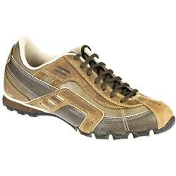 Skechers Male 505 Leather Upper Textile Lining Fashion Trainers in Dark Brown