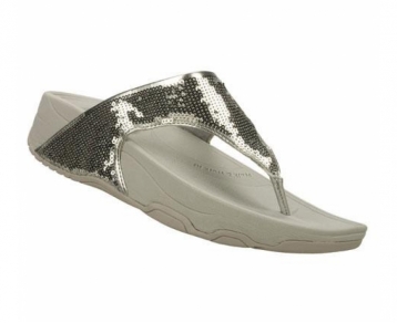 Skechers Tone-Ups Candy Bar Silver Ladies Shoe