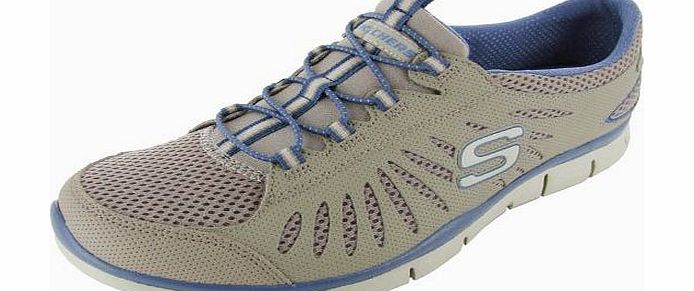 Skechers Womens Gratis - Big Idea Taupe/Slate Blue/Natural 7 M Us
