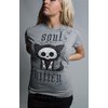 Skelanimals Skinny T-shirt - Soul Kitten (Grey)