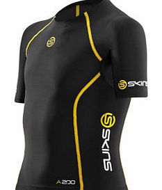Skins A200 Series Compression S/S Top Black
