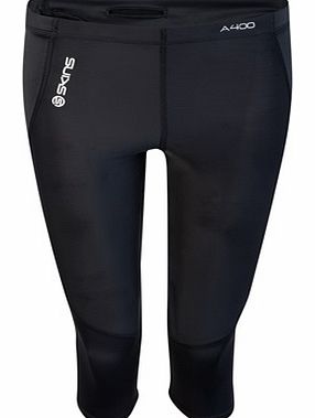 Skins A400 Active 3/4 Tights - Black/Silver -