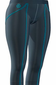 Skins  Capri Ladies Half Tights Charcoal / Azure