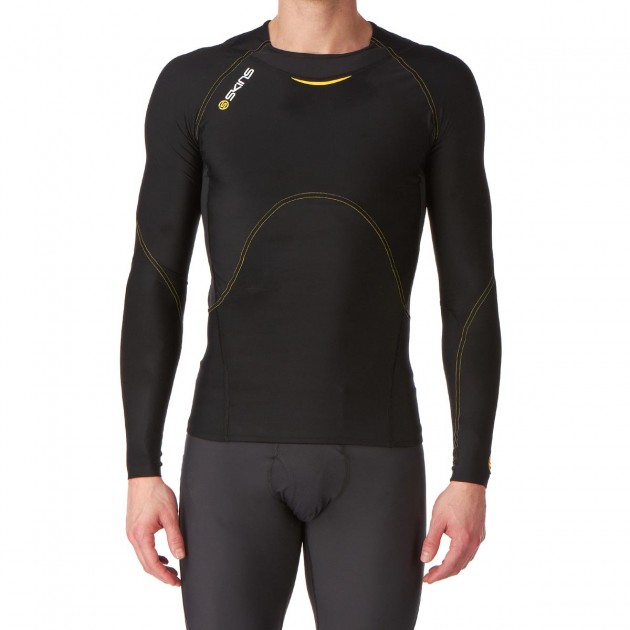 Skins Mens SKINS A400 Long Sleeve T-Shirt - Black