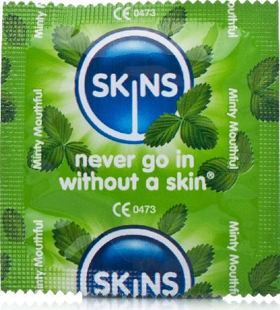 Skins, 2102[^]0139306 Minty Mouthful Flavour Condom - 30 Pack