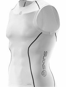 Skins  Skins A200 Series Compression Sleeveless Top White
