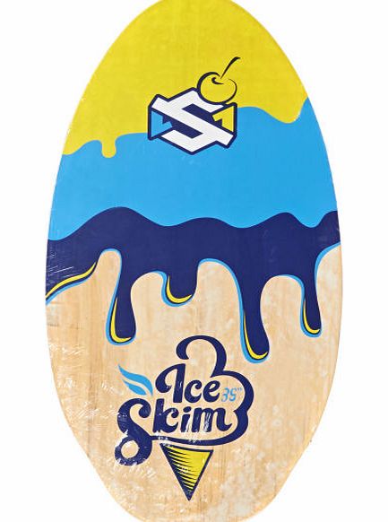 SKM One Mens SKM One Ice Blue/ Yellow Skimboard - 39inch