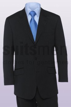 Skopes 3 Button Black Stripe Suit