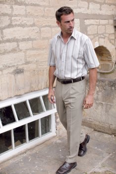 Skopes Mens Single pleat Wool Trousers.