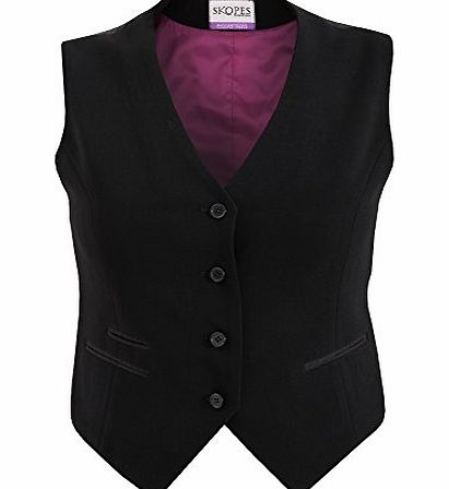 Skopes Womens/Ladies Nina Formal Business Waistcoat (10/R) (Black)