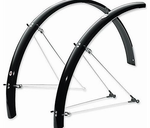 700C Full Length Mudguard Set 45Mm Black