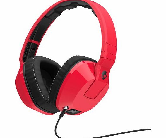 Crusher Over Ear with Mic - Red/Black
