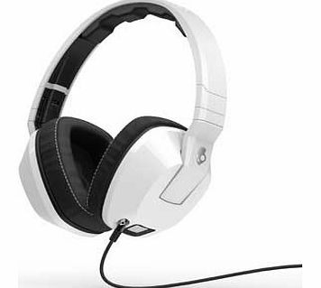 Crusher Over Ear with Mic - White